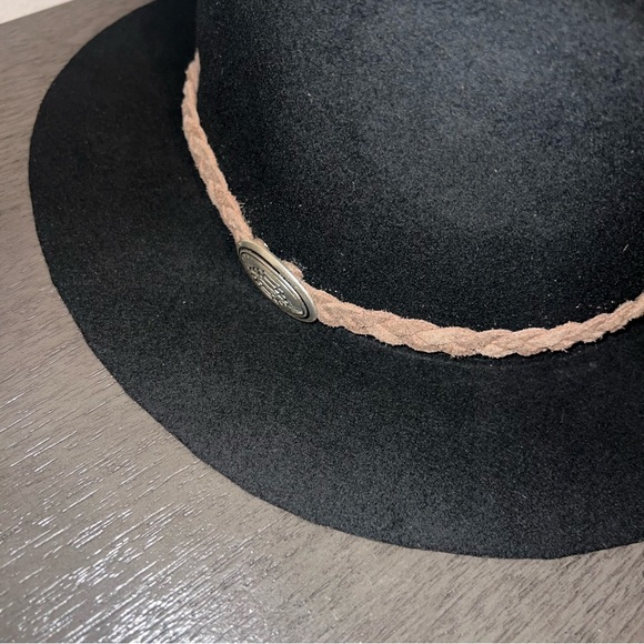 NWT Lovely Bird Black Wool San Miguel Fedora Braid Trim Hat - Picture 3 of 6